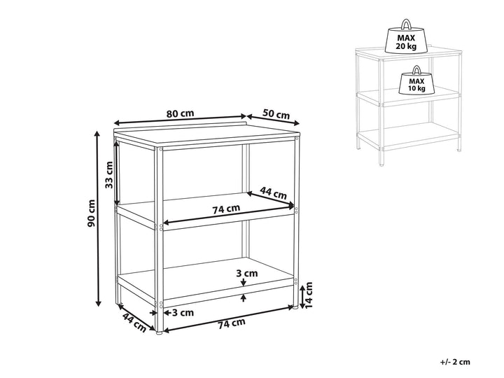 03/10/2025 Vilama Steel Outdoor Kitchen Island 80 x 50 x 92 Black