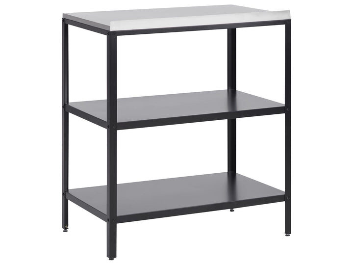 03/10/2025 Vilama Steel Outdoor Kitchen Island 80 x 50 x 92 Black