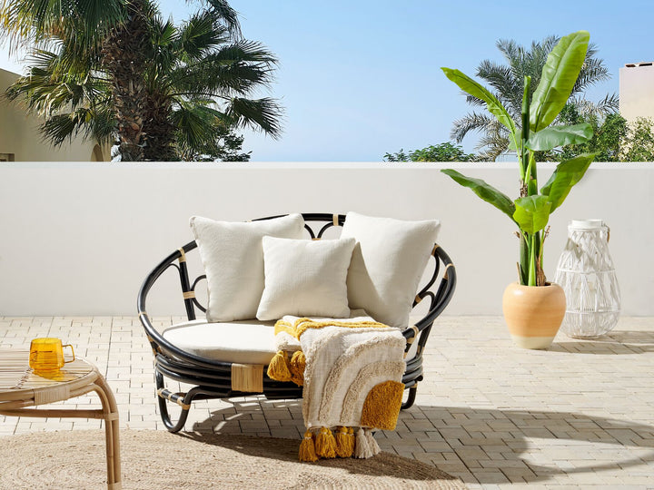 Rossano Garden Daybed Rattan Black