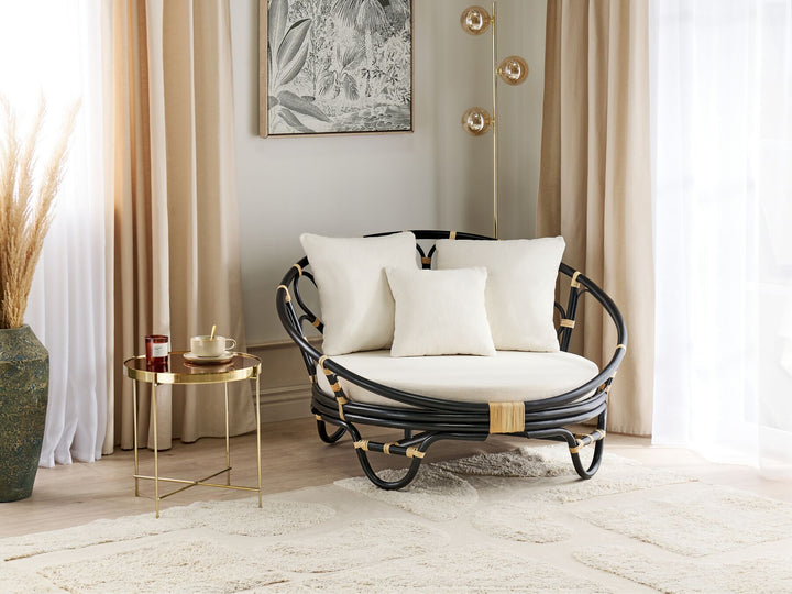 Rossano Garden Daybed Rattan Black