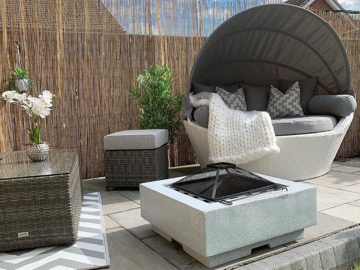 Sylt Pe Garden Daybed Rattan White