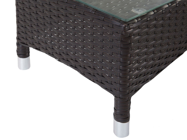 Sylt Lux Pe Garden Daybed Rattan Dark Brown