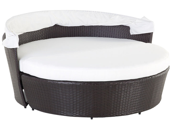 Sylt Lux Pe Garden Daybed Rattan Dark Brown