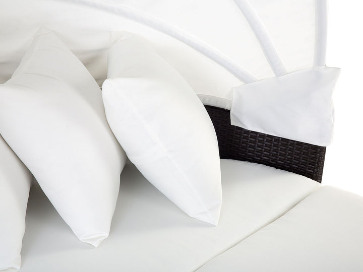 Sylt Lux Pe Garden Daybed Rattan Dark Brown