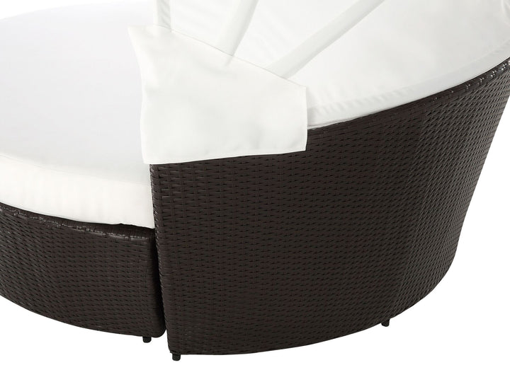 Sylt Lux Pe Garden Daybed Rattan Dark Brown