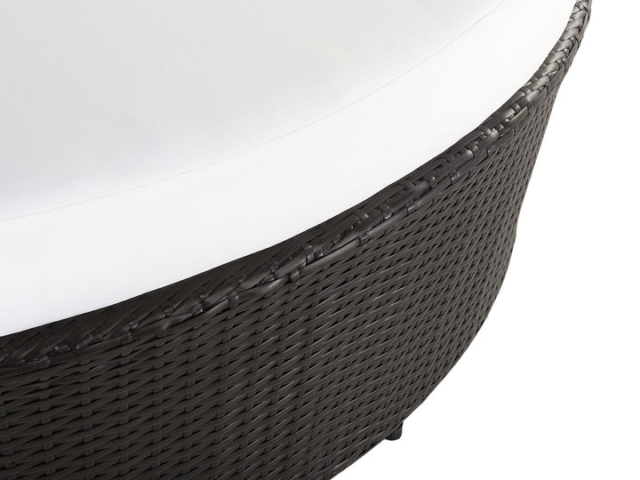 Sylt Lux Pe Garden Daybed Rattan Dark Brown