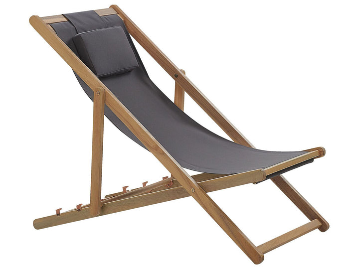 Folding Deck Chair and 2 Replacement Fabrics (Various Options) Light Wood AVELLINO
