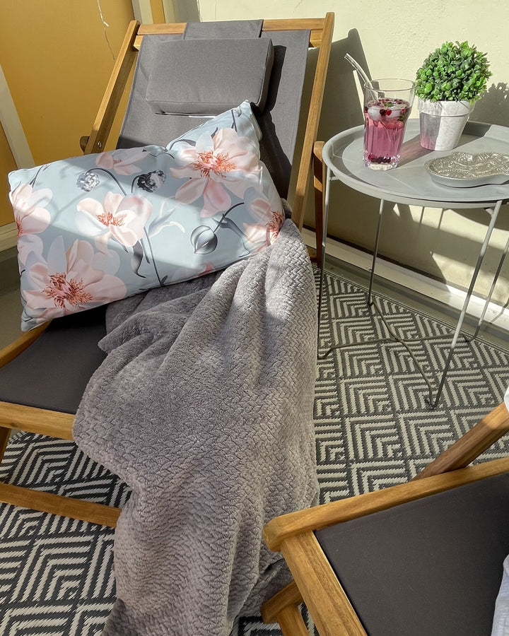 Folding Deck Chair and 2 Replacement Fabrics (Various Options) Light Wood Gennoveva