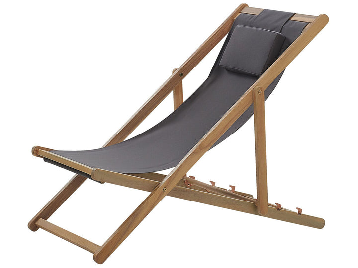 Folding Deck Chair and 2 Replacement Fabrics (Various Options) Light Wood Gennoveva