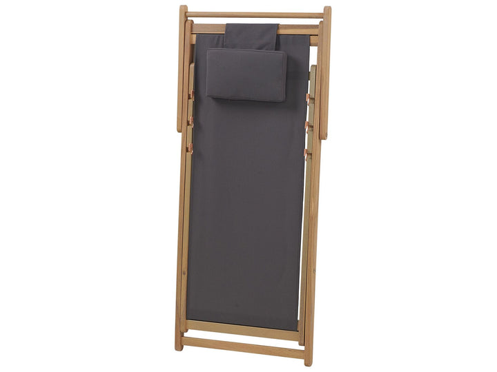 Folding Deck Chair and 2 Replacement Fabrics (Various Options) Light Wood Gennoveva