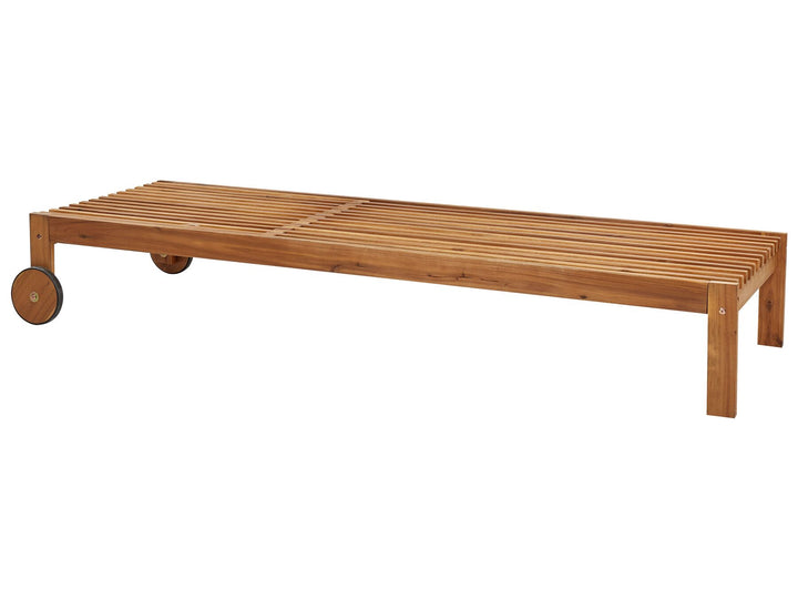 Acacia Wood Reclining Sun Lounger Light Ambridge