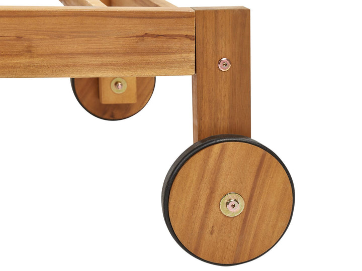 Acacia Wood Reclining Sun Lounger Light Ambridge