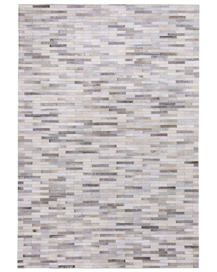 Ahilli Cowhide Area Rug 140 x 200 cm Grey