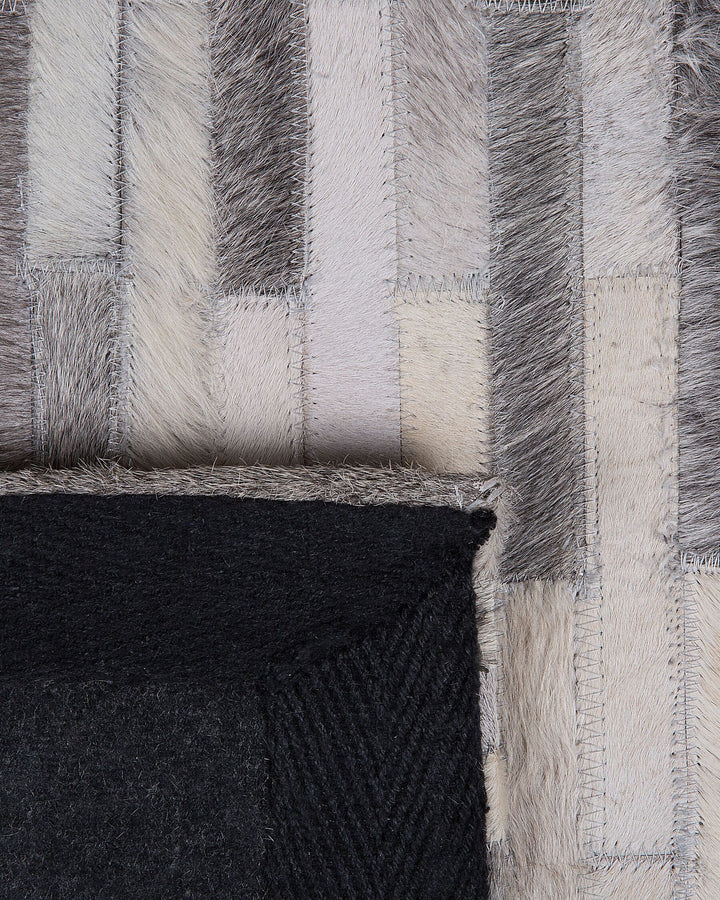 Ahilli Cowhide Area Rug 140 x 200 cm Grey
