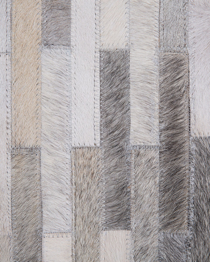 Ahilli Cowhide Area Rug 140 x 200 cm Grey