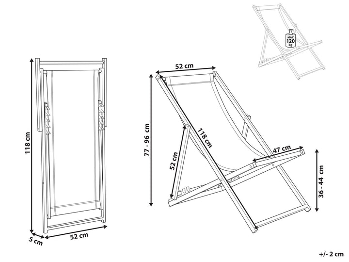 Boyter Folding Deck Chair Red