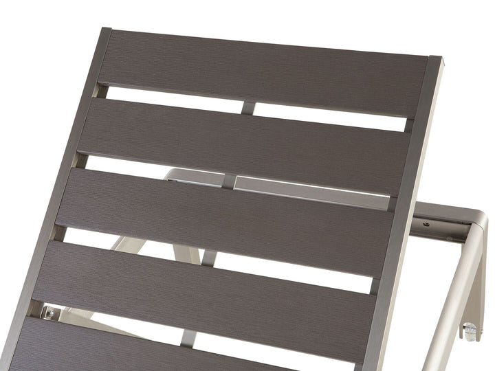 Aluminium Reclining Sun Lounger Grey Lasonja