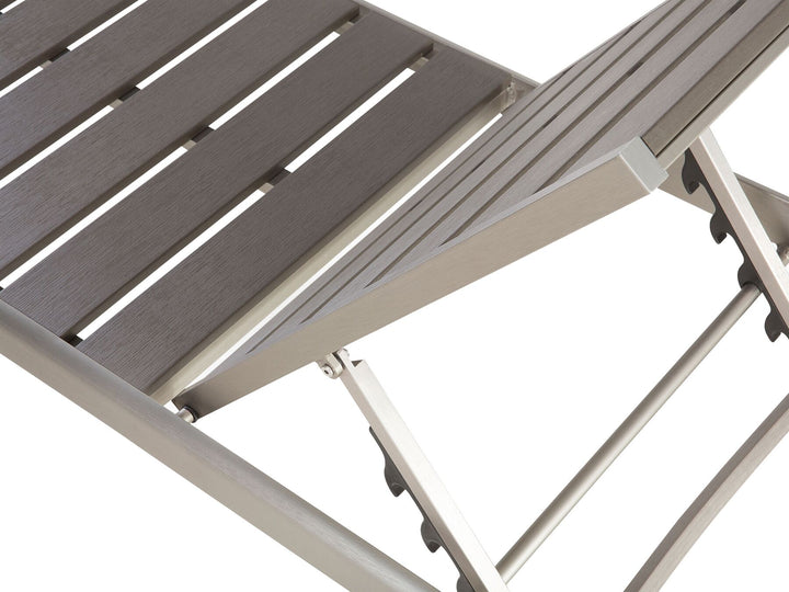 Aluminium Reclining Sun Lounger Grey Lasonja