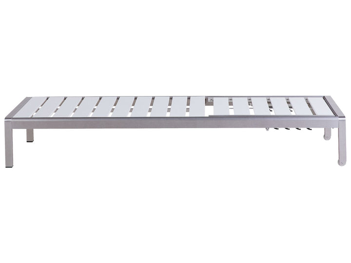 Aluminium Reclining Sun Lounger White Lasonja