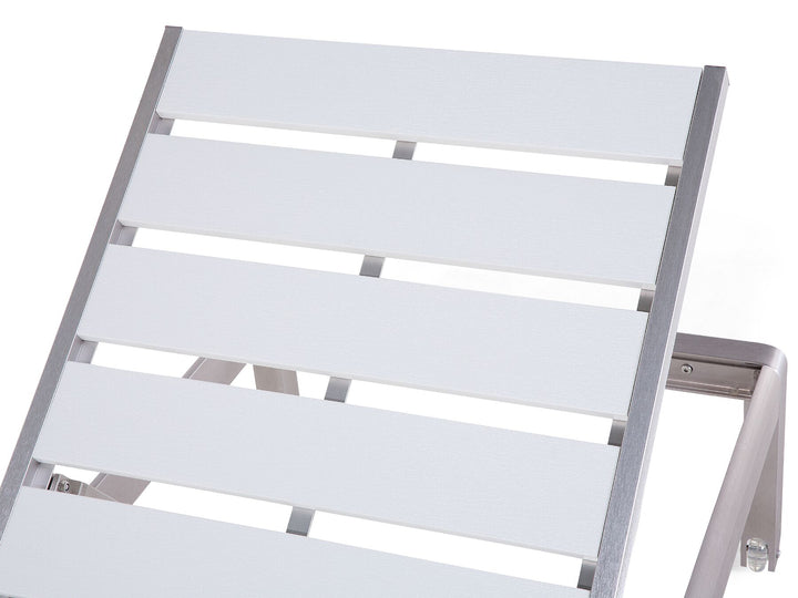 Aluminium Reclining Sun Lounger White Lasonja