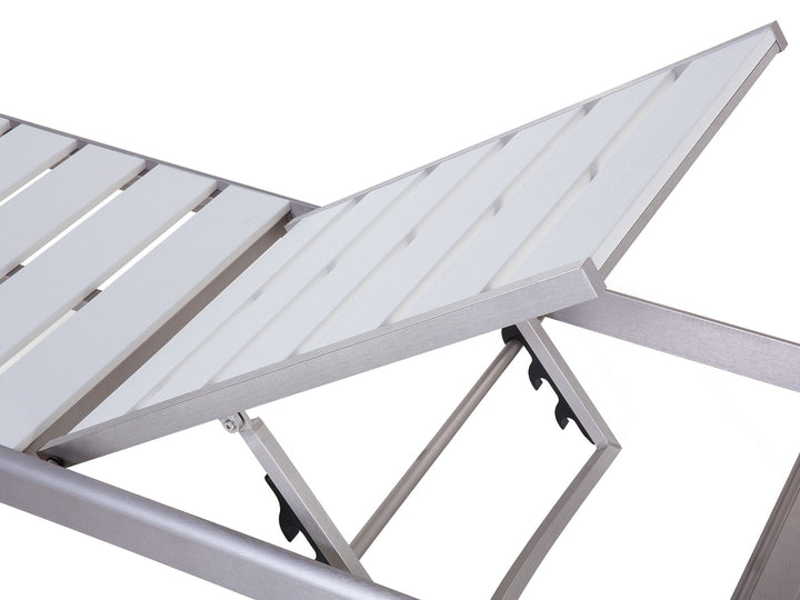 Aluminium Reclining Sun Lounger White Lasonja