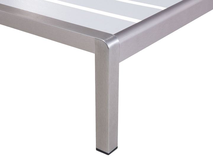 Aluminium Reclining Sun Lounger White Lasonja