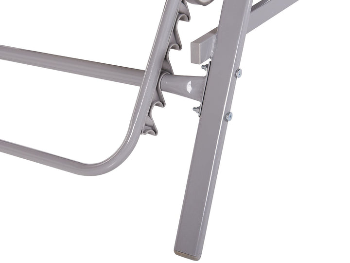 Steel Reclining Sun Lounger Light Brown Charlottesville