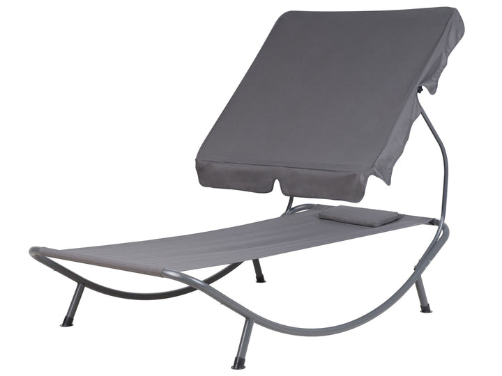 Steel Garden Sun Lounger Grey Aeri