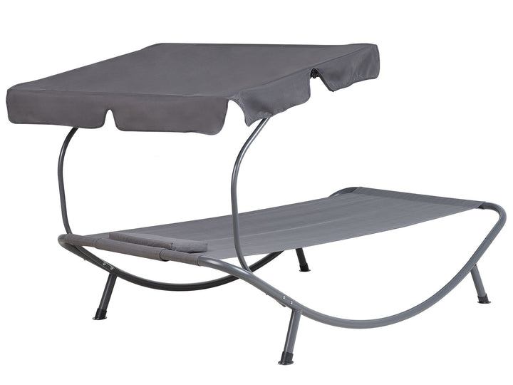 Steel Garden Sun Lounger Grey Aeri