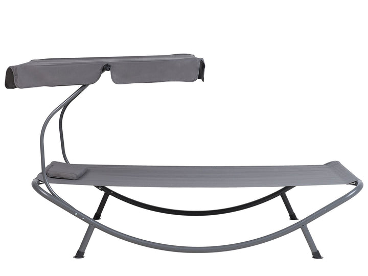 Steel Garden Sun Lounger Grey Aeri