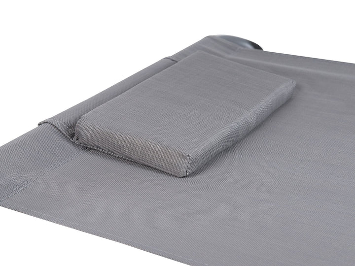 Steel Garden Sun Lounger Grey Aeri