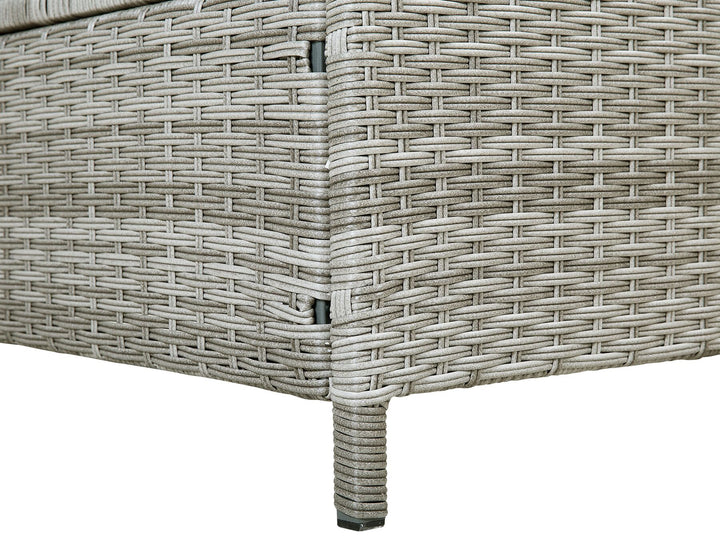 PE Rattan Reclining Sun Lounger Grey Northside