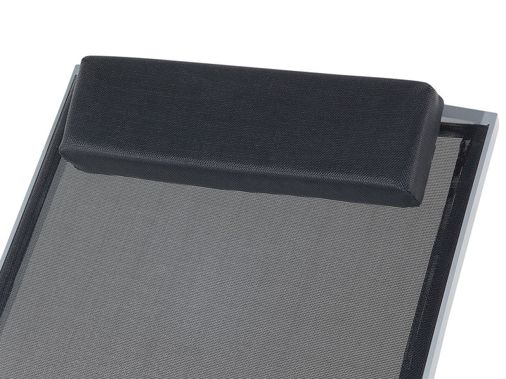 Aluminium Reclining Sun Lounger Black Barteldina