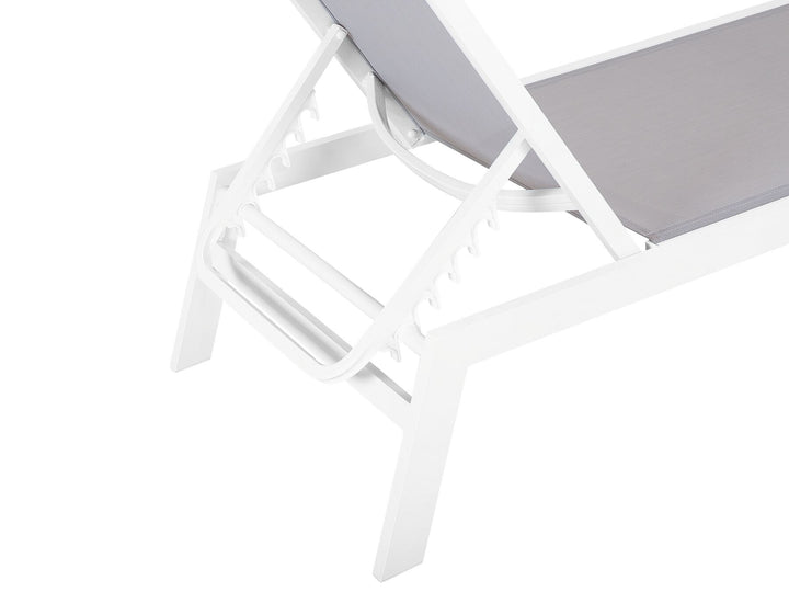 Aluminium Reclining Sun Lounger Grey Barteldina
