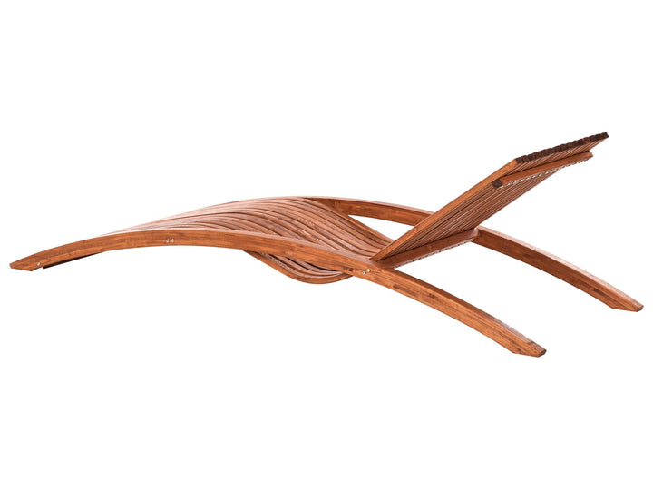 Wooden Garden Sun Lounger Brown Kinnard