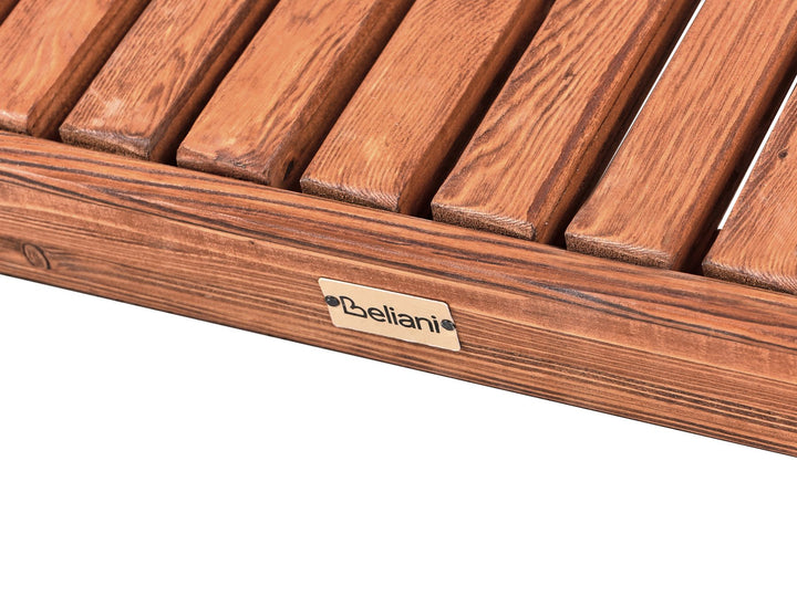 Wooden Garden Sun Lounger Brown Kinnard