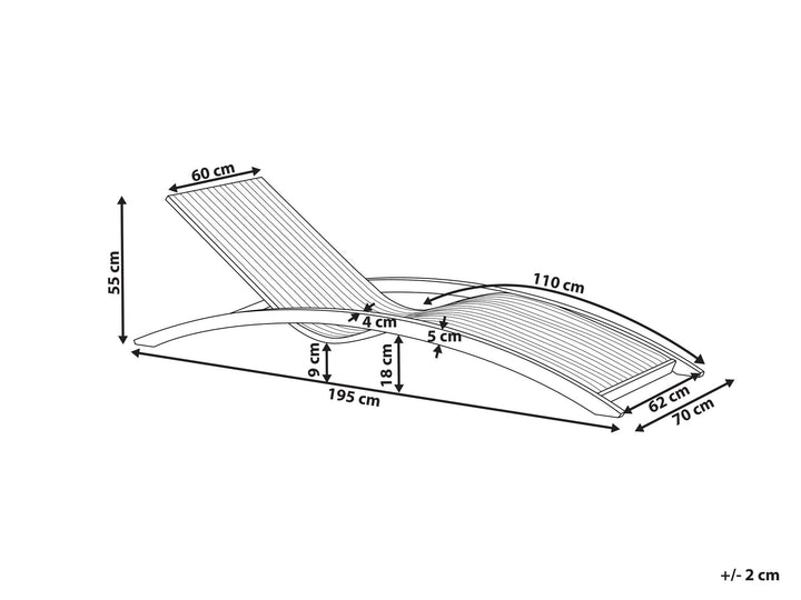 Wooden Garden Sun Lounger Brown Kinnard