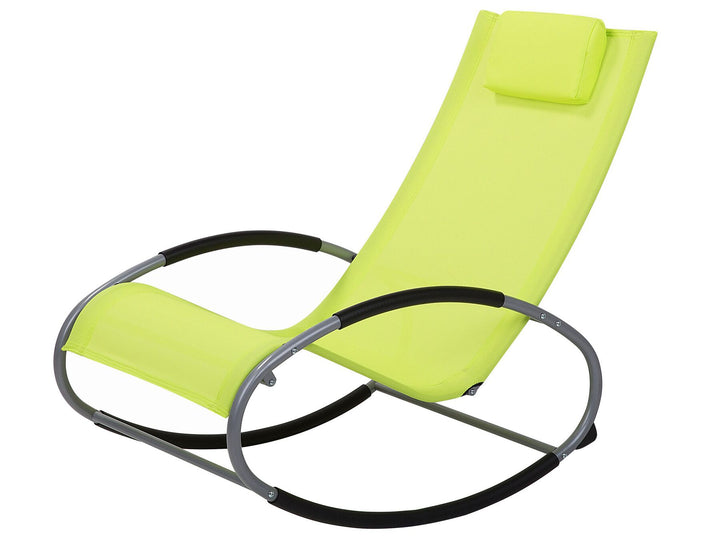 Rocking Sun Lounger Lime Green Reesa