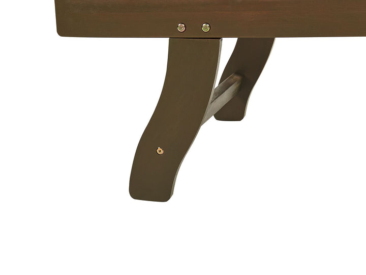 Acacia Wood Reclining Sun Lounger Dark Finsbury