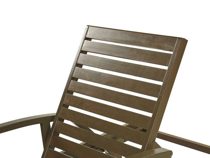 Acacia Wood Reclining Sun Lounger Dark Finsbury