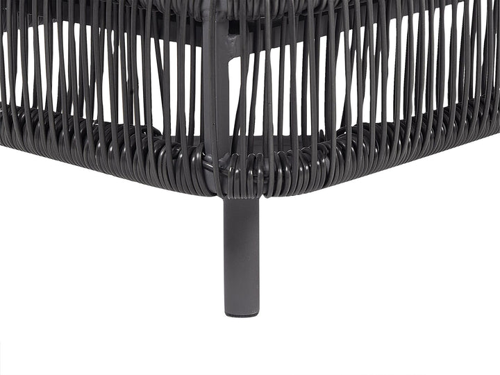 PE Rattan Reclining Sun Lounger Grey Aalayah