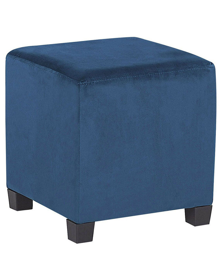 Sandset Armchair with Footstool Velvet Dark Blue