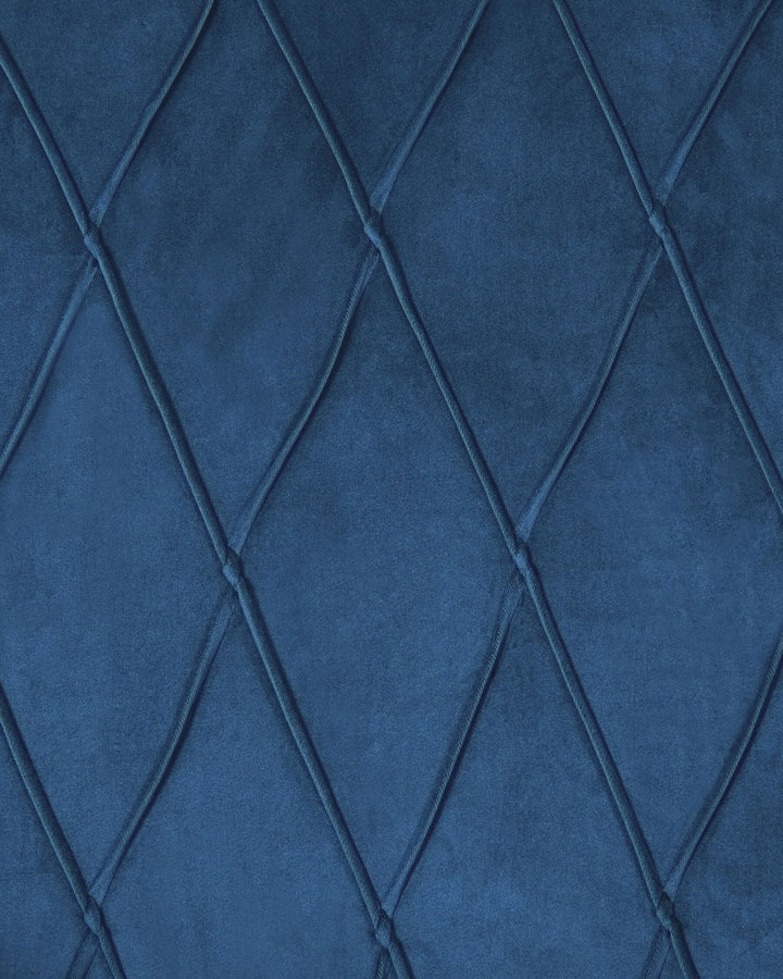 Sandset Armchair with Footstool Velvet Dark Blue