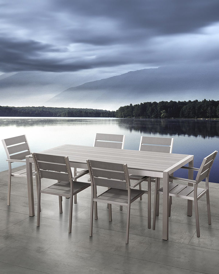 Vernio Garden Dining Set 6 Seater Grey