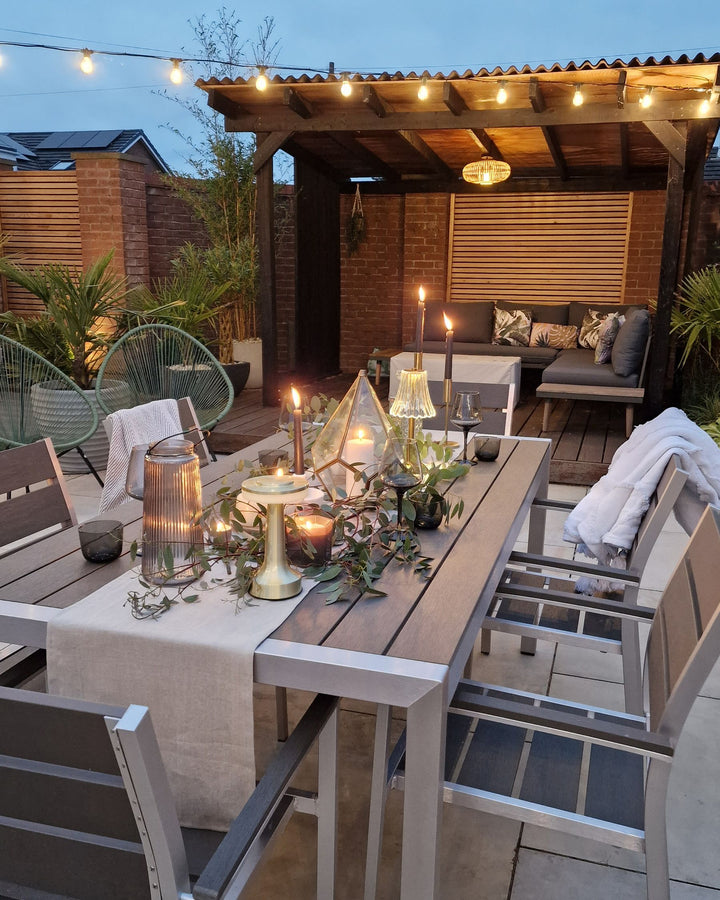 Vernio Garden Dining Set 6 Seater Grey