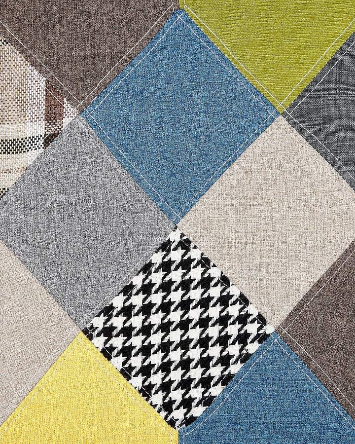 Wingback Chair VEJLE with Footstool Fabric Multicolour