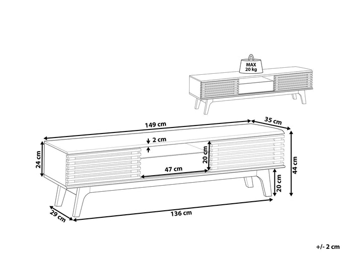 TV Stand Brown/ White Clayborn