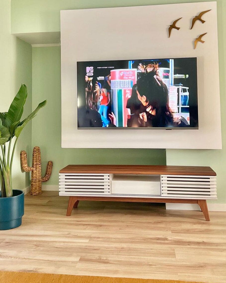 TV Stand Brown/ White Clayborn