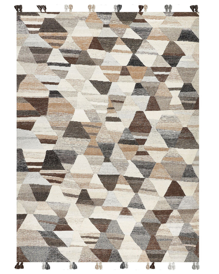 Argavand Wool Kilim Area Rug 160 x 230 cm Multicolour