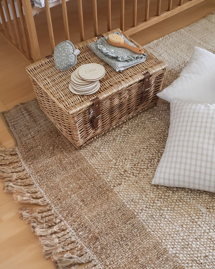 Dedemli Jute Area Rug 160 x 230 cm Beige